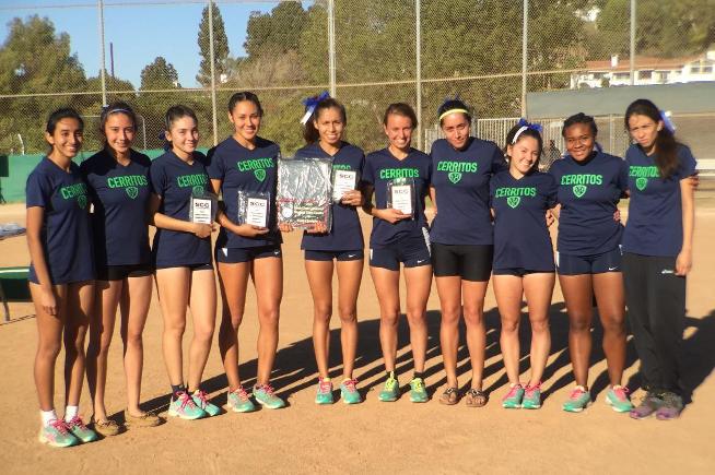 The Cerritos women's cross country won the SCC championship
