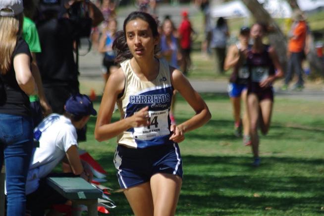Adriana Velasco was the first Falcon to finish the race