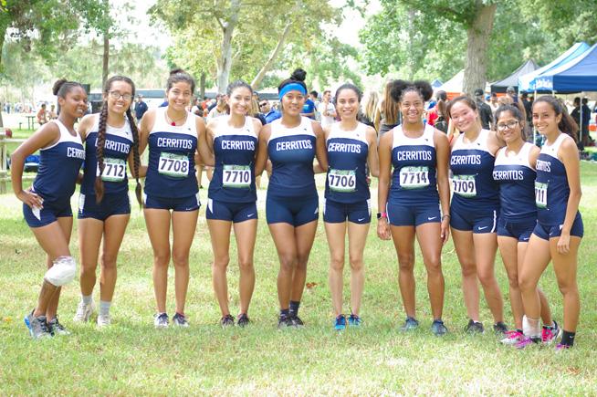2018 Cerritos College women's cross country team picture