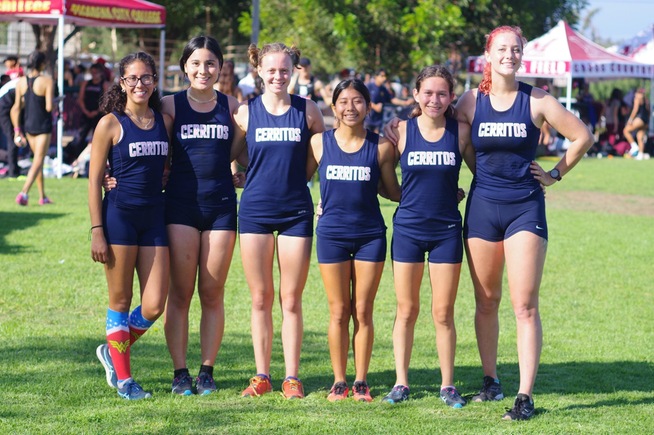Cerritos women's cross country placed third at the conference championships