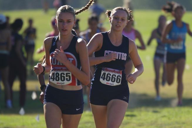 Megan Feitz (4666) was the first Cerritos runner to complete the Southern California Championships