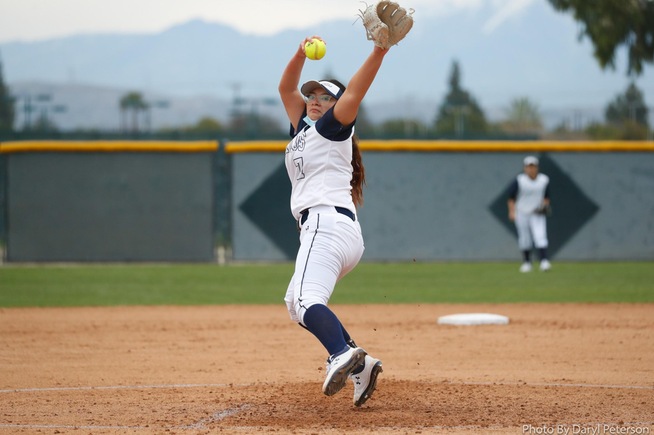 File Photo: Samantha Islas tossed a two-hit shutout against Riverside City.