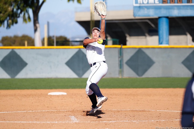File Photo: Samantha Islas earned a win and save in the Falcons sweep of Canyons