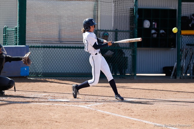 File Photo: Jazmine Macias drove in the game-winning runs with a two-run single in the 7th inning