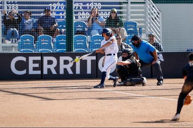 Jazmine Macias went 4-for-4 on the day against Mt. SAC