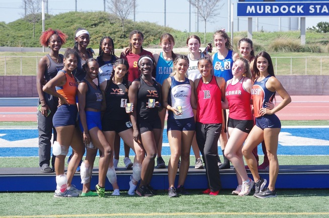 Jazzmine Davis and Michelle Campos both competed in the SoCal Heptathlon Championships